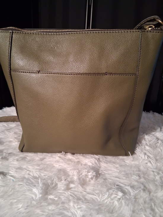 Fossil Handbags - Fossil Olive Green Pebbled Leather Shoulder Bag